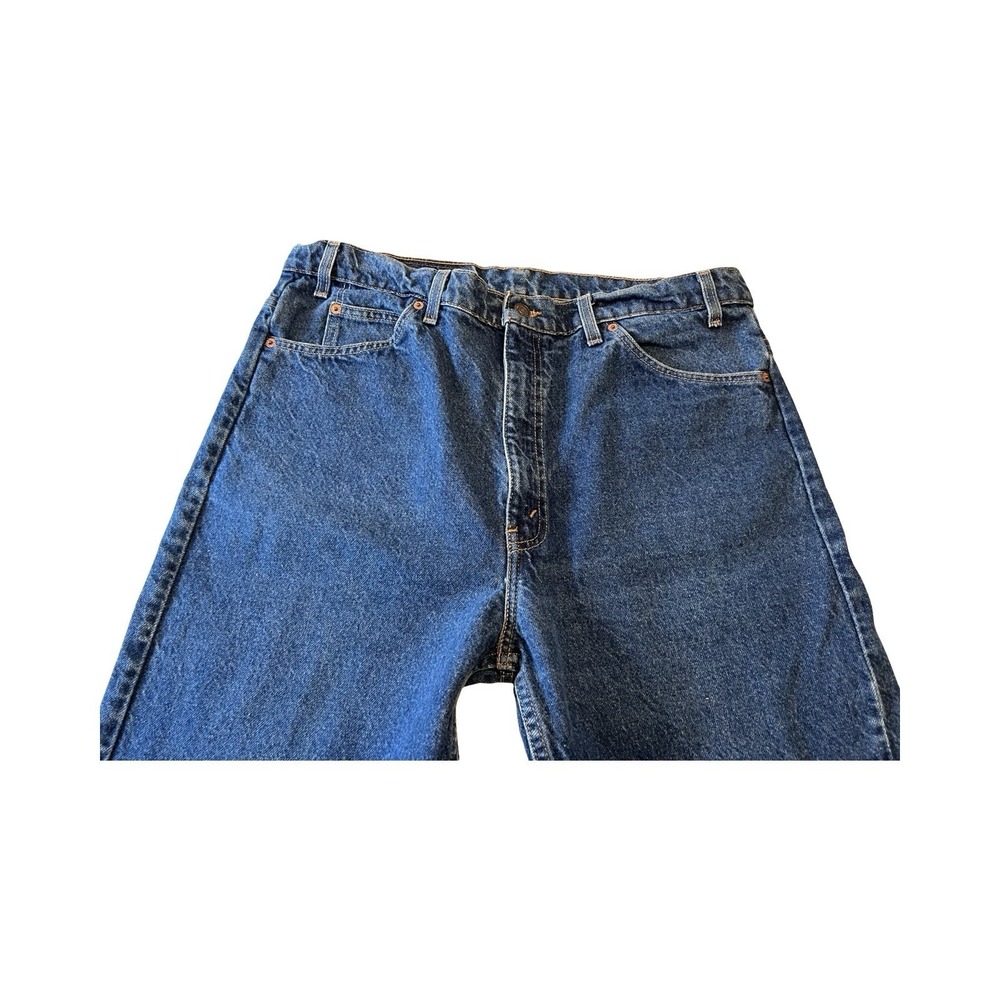 Vintage Levi's 505 Mens Orange Tab 36x32 Dark Straight Leg‎ 1995 Denim Jeans - Picture 2 of 7